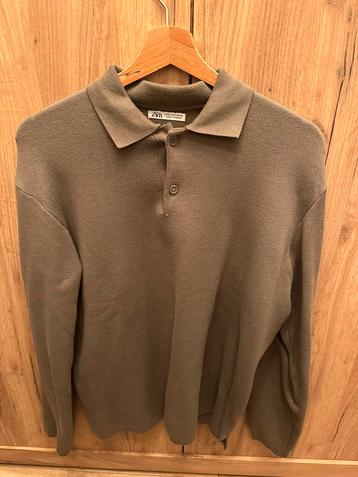 ZARA trui met kraag – maat M (taupe & gebroken wit) beschikbaar voor biedingen