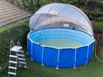 Zwembad 457x 125 hoog  met sunnitent en extra s, Tuin en Terras, Ophalen, Rond, 300 cm of meer, Zo goed als nieuw