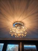 Glazen Plafoniere met Metalen Frame - Zeer Goed!, Huis en Inrichting, Lampen | Plafondlampen, Ophalen of Verzenden, Zo goed als nieuw