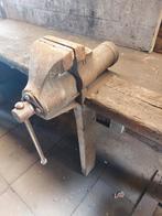 Oude Werkbank met Bankschroef, Doe-het-zelf en Verbouw, Werkbanken, Ophalen, Gebruikt, 120 tot 170 cm, Bankschroef