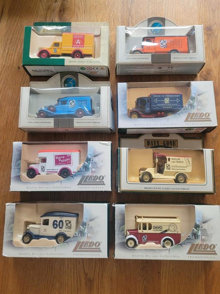 8 Davo Lledo Promotional Modelauto's in Doos, Hobby en Vrije tijd, Modelauto's | 1:18, Zo goed als nieuw, Auto, Overige merken