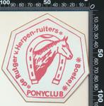 Sticker: Ponyclub De Rutger van Herpen Ruiters - Boekel, Verzamelen, Stickers, Ophalen of Verzenden, Zo goed als nieuw, Dier en Natuur