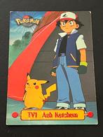 Tv1 ash ketchum topps 1999 pokemon, Ophalen of Verzenden, Gebruikt, Losse kaart