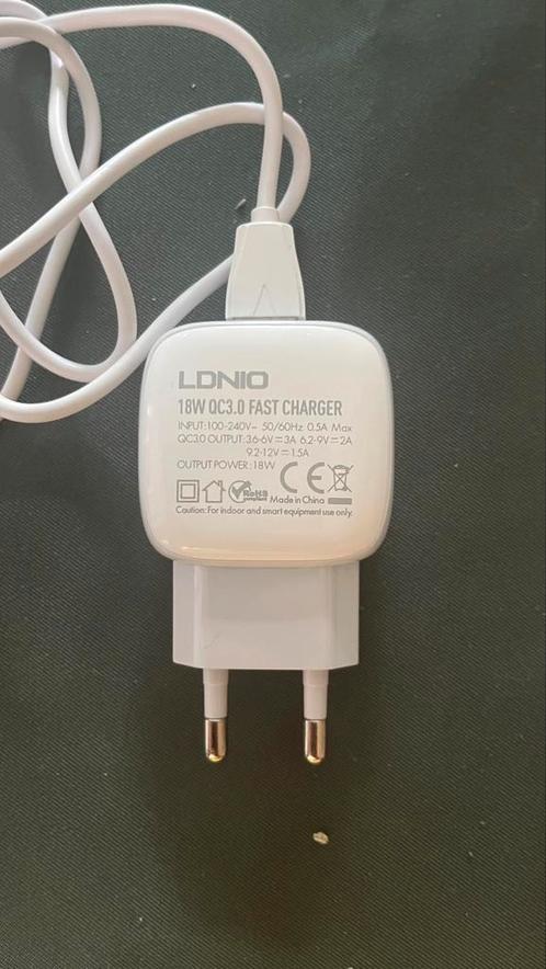 LDNIO 18W QC 3.0 fast charger, Telecommunicatie, Mobiele telefoons | Telefoon-opladers, Zo goed als nieuw, Ophalen of Verzenden