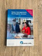 Sales management, the English version boek, Boeken, Ophalen of Verzenden, Zo goed als nieuw, Overige niveaus, Engels