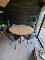 4 seasons outdoor louvre teakhouten ronde tuintafel 150 cm, Tuin en Terras, Tuintafels, Ophalen, Zo goed als nieuw, Rond, Teakhout