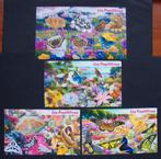 - 509 - 4 Blokken met Kleurrijke Vlinders., Verzenden, Gestempeld, Dier of Natuur