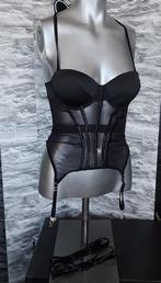 Sexy zwart  korset met jarretelles S, Ophalen of Verzenden, Zwart, Body of Korset