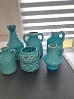 Turquoise potjes, Ophalen