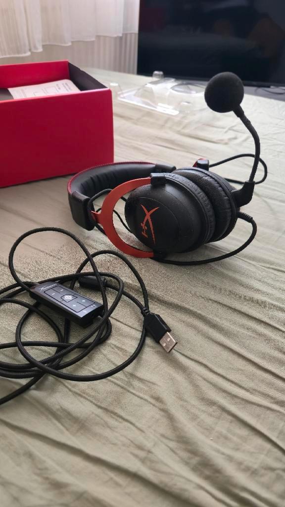 HyperX Cloud II Gaming Headset - Topconditie!, Computers en Software, Headsets, Zo goed als nieuw, Over-ear, Bedraad, Gaming headset