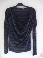 Cora Kemperman zwart paars gestreepte top maat L als nieuw, Kleding | Dames, Overige kleuren, Maat 42/44 (L), Ophalen of Verzenden