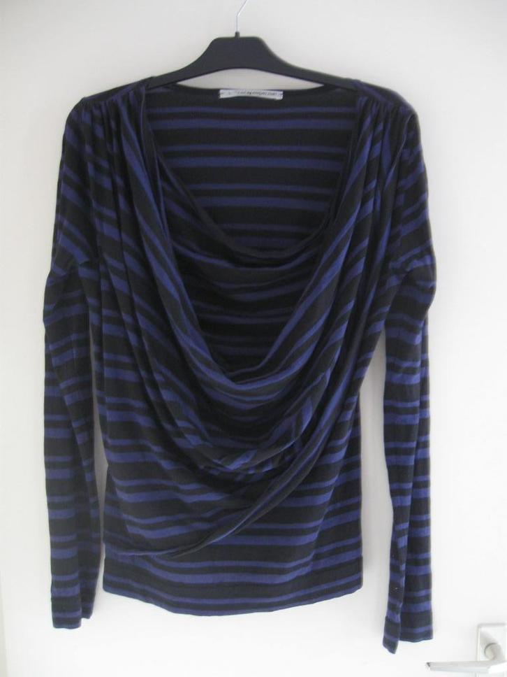 Cora Kemperman zwart paars gestreepte top maat L als nieuw, Kleding | Dames, Tops, Zo goed als nieuw, Maat 42/44 (L), Overige kleuren