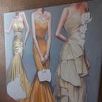 Canvas schilderij 3 dames, 1,00x1,00, Antiek en Kunst, Kunst | Litho's en Zeefdrukken, Ophalen