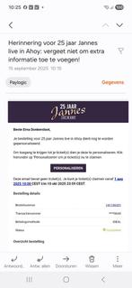 3 kaarten voor jannes 10 oktober Ahoy rotterdam., Tickets en Kaartjes, Twee personen
