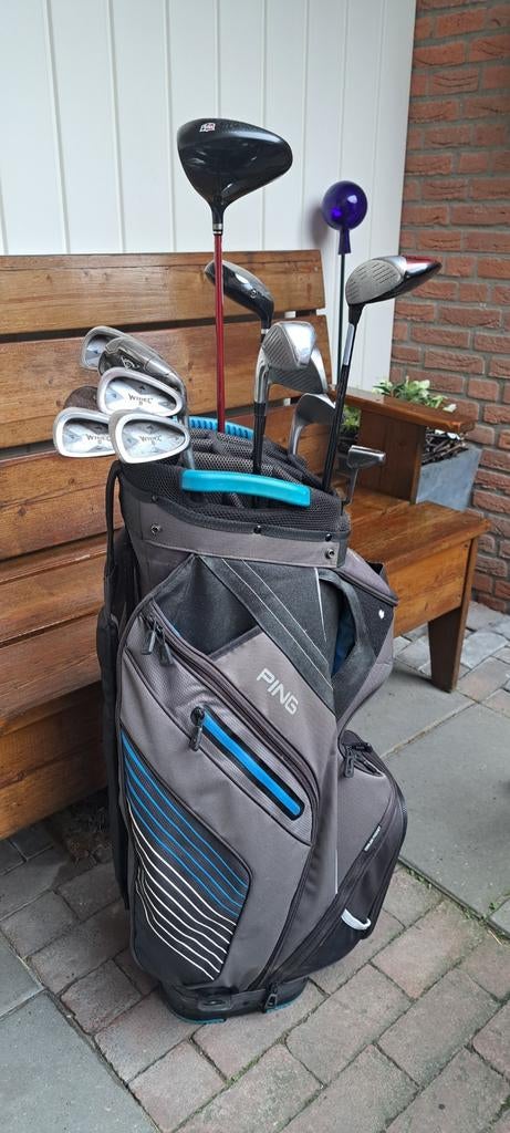 13x Golfclubs incl tas incl trolley, Ophalen, Gebruikt, Golfkar