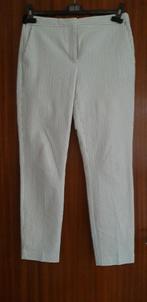 Zara mt.M zomerbroek, 7/8 lang  streepje, Kleding | Dames, Broeken en Pantalons, Ophalen of Verzenden, Zo goed als nieuw, Wit