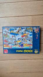 Jan van Haasteren 1000 stukjes legpuzzel drukke luchthaven, Ophalen of Verzenden, 500 t/m 1500 stukjes, Gebruikt, Legpuzzel