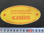 sticker Hengelo (O) K. ESKES  rijdende snackbar Koekoekweg *, Verzamelen, Stickers, Ophalen, Zo goed als nieuw