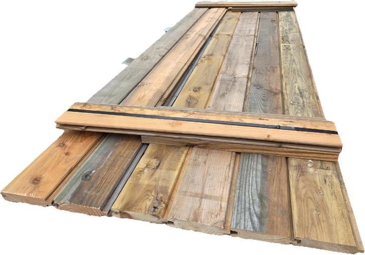 2.5 m2 Blokhutprofiel geschaafd - nr: TP653, Tuin en Terras, Palen, Balken en Planken, Nieuw, Planken, 250 cm of meer, Ophalen