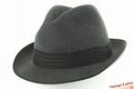 Vintage gleufhoed Bugarach grijs mengvilt 55 gratis verzend., Kleding | Heren, Hoeden en Petten, Ophalen of Verzenden, Gedragen