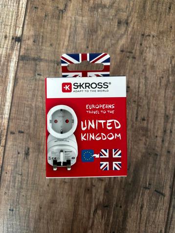 Skross Wereldstekker Reisadapter Europa Naar Engeland Wit beschikbaar voor biedingen