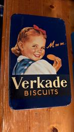 Verkade biscuits vintage koek blik, Ophalen of Verzenden, Gebruikt, Koek(jes), Verkade