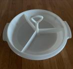 Tupperware Serveerschaal 3 vakken met deksel, Huis en Inrichting, Keuken | Tupperware, Ophalen of Verzenden, Wit