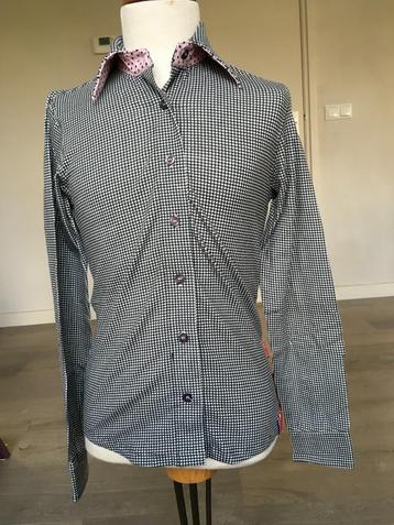 CLAESEN'S blouse NIEUW zwart ruit stretch maat 152 /158 D12 beschikbaar voor biedingen