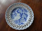 Blauw wit bord schaaltje open fretwerk fretwork China Japan, Antiek en Kunst, Ophalen of Verzenden