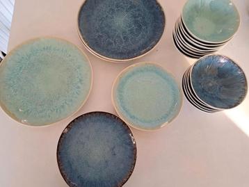 Lviv Servies Blokker - Blauw/Groen - Compleet beschikbaar voor biedingen