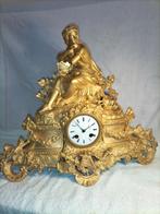 Bronzen pendule super mooi in het goud., Antiek en Kunst, Ophalen