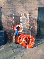 Oude vintage drijvers stootboeien visnetten etalagemateriaal, Gebruikt, T, Ophalen of Verzenden, V