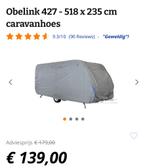 Caravan afdekzeil van obelink plus daarbij 2 wieladdekhoesen, Caravans en Kamperen, Ophalen, Zo goed als nieuw