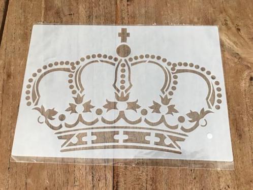 Kroon stencil van plastic sjabloon kroontje, Hobby en Vrije tijd, Schilderen, Nieuw, Overige typen, Ophalen of Verzenden