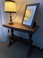 Eikenhouten Kloostertafel / Bijzettafel, Ophalen