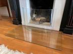Design glazen open haardscherm en grondplaat set vuurscherm, Huis en Inrichting, Haarden, Ophalen of Verzenden, Gebruikt, Inbouwhaard