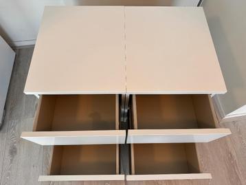 IKEA malm nachtkasten wit 2 stuks - afbeelding 2