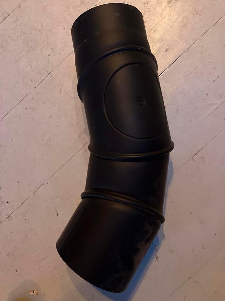 Flexibele Kachelpijp Bocht 150mm, Doe-het-zelf en Verbouw, Buizen en Afvoer, Gebruikt, Bochten, Rvs, Minder dan 2 meter, 80 mm of meer