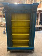 Kare Kast Blauw/geel 212x140x43cm, Huis en Inrichting, Kasten | Boekenkasten, 25 tot 50 cm, 100 tot 150 cm, Met plank(en), Zo goed als nieuw