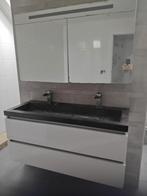 Gebruikt badmeubel - Wastafelkast met spiegelkast, Gebruikt, 100 tot 150 cm, Ophalen of Verzenden, Minder dan 100 cm