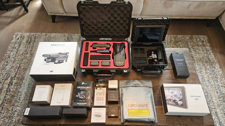 DJI Mavic 2 Zoom zeer uitgebreide en professionele set, Audio, Tv en Foto, Drones, Zo goed als nieuw, Ophalen of Verzenden