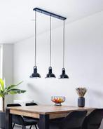 Karwei Set – Zwarte industriële hanglamp & plafondlamp, Ophalen of Verzenden, Zo goed als nieuw, Metaal, 75 cm of meer