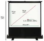 ZGAN! Luxburg 100″  oprolbaar projectiescherm zwart €27,99, Ophalen of Verzenden, Handmatig, Zo goed als nieuw