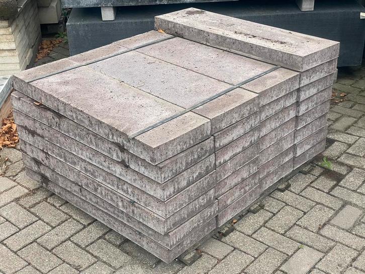Oud Hollandse tegels 100x30x7cm Taupe RESTPARTIJ, Tuin en Terras, Tegels en Klinkers, Nieuw, Terrastegels, Beton, Ophalen