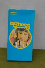 Vintage schaakbord in doos Chess set Engels uit de jaren 60, Een of twee spelers, Ophalen of Verzenden, Gebruikt, Berwick