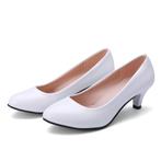 Witte lak pumps lage hakken dames vrouwen glimmende, Verzenden, Nieuw, Wit, Pumps