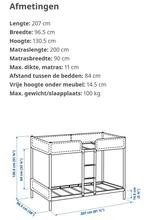 Stapelbed van ikea, Ophalen, 90 cm, Eenpersoons, Minder dan 160 cm