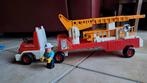 Vintage Fisher Price brandweerauto met brandweerman, Ophalen, Gebruikt
