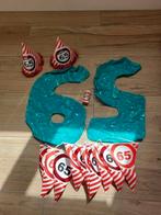 65 jaar Pensioen versiering, Hobby en Vrije tijd, Feestartikelen, Ophalen of Verzenden, Zo goed als nieuw, Versiering, Verjaardag