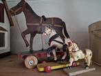 3 antieke houten paardjes, Ophalen of Verzenden